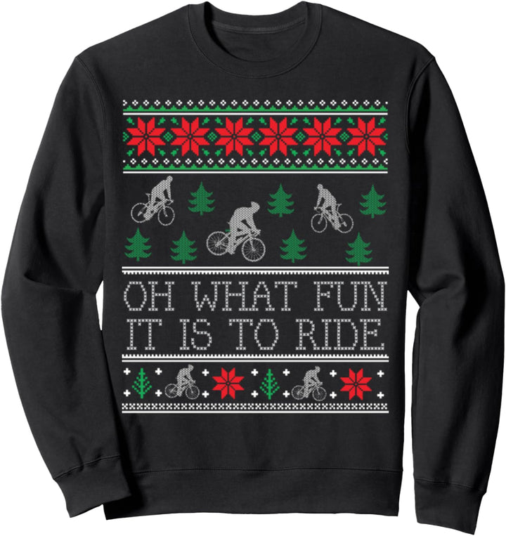 Oh What Fun It Is To Ride Cycling Ugly Christmas Sweater Sweatshirt