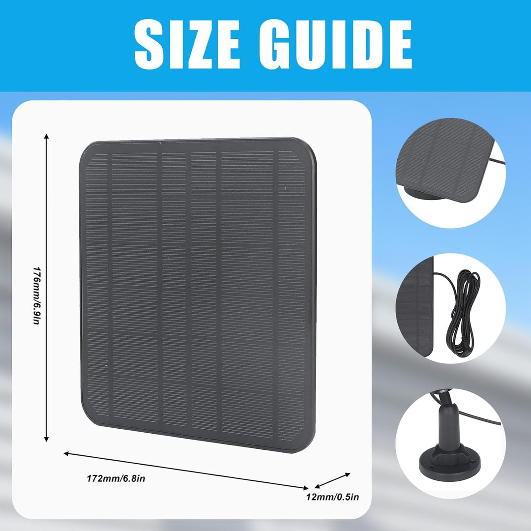 lvifloae Kamera Solarpanel kompatibel mit Ring Spotlight, 6W, Schnellladung, IP65, wasserdicht, vers
