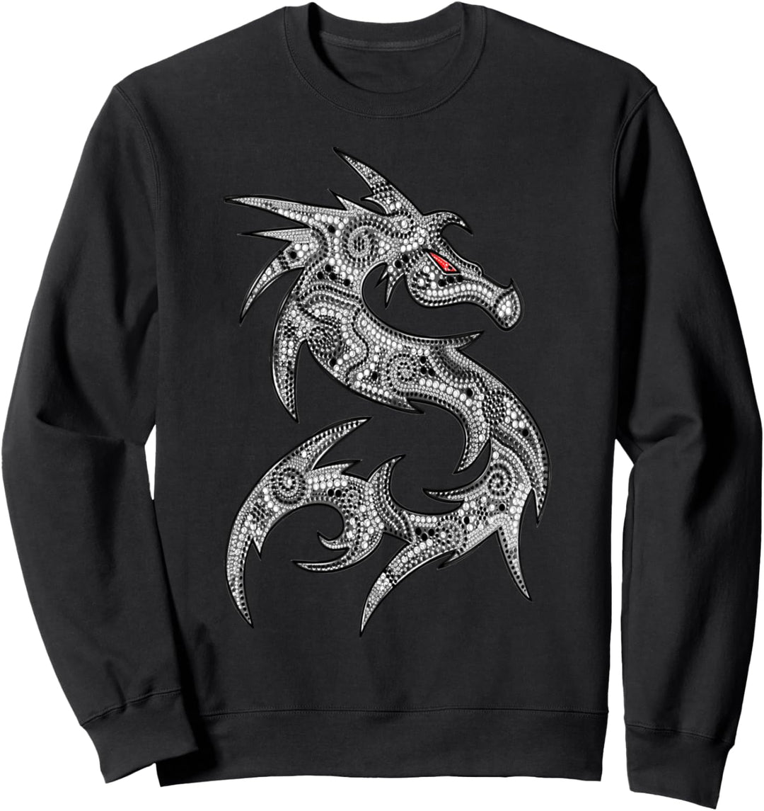 FANTASY DRAGON - dot painting art 2 - Fan Fun Sweatshirt