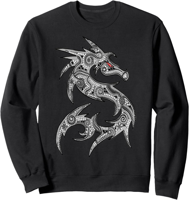 FANTASY DRAGON - dot painting art 2 - Fan Fun Sweatshirt