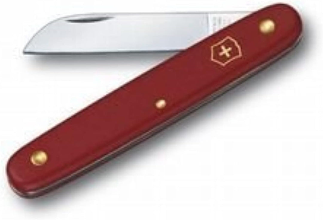 Victorinox Garten Taschen-/Blumenmesser, Gerade Klinge Nylonrot Single, Nylonrot Single