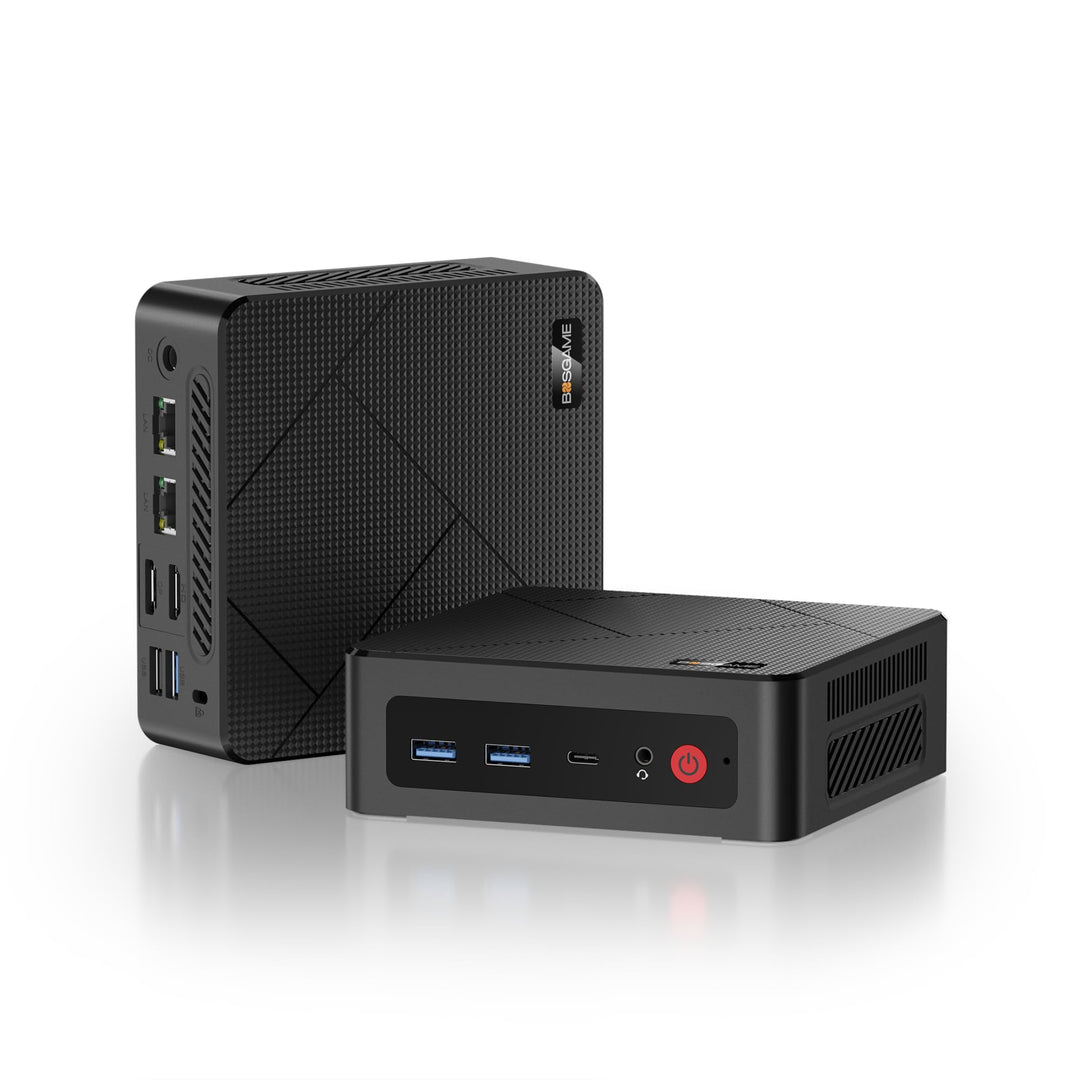 BOSGAME Mini PC, AMD Ryzen 7 5700U (up to 4.3GHz, 8C/16T), Mini Computers DDR4 32GB RAM 512GB NVMe S