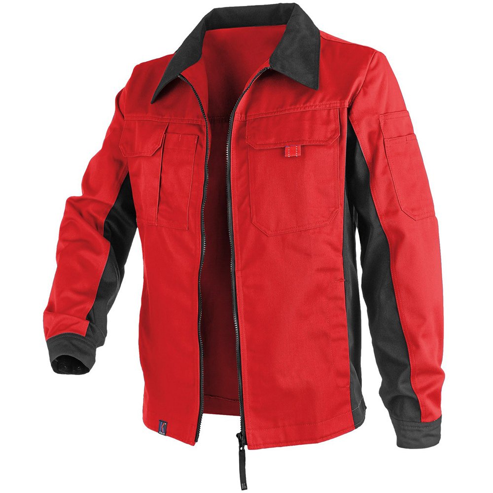 KÜBLER Workwear KÜBLER INNO PLUS Arbeitsjacke rot, Grösse 50, Unisex-Arbeitsjacke aus Mischgewebe, l