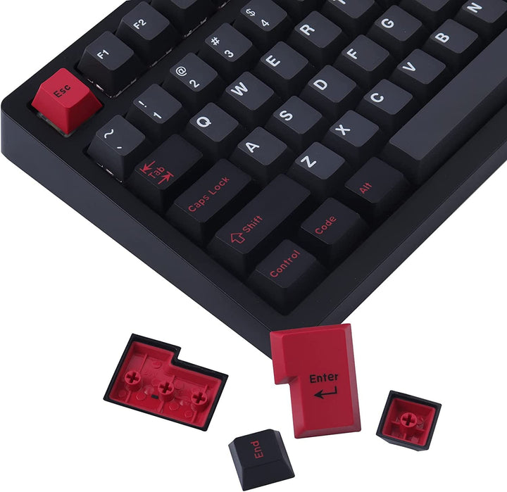 JakeTsai Keycaps, 172 Keys Cherry Profile Double Shot Keycaps Set with 2.75u, 3u, 6.25u and 7u Space