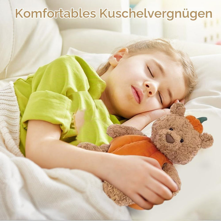 Lotvic Halloween Teddybär, 30cm Kürbisbär-Plüsch, Kürbis