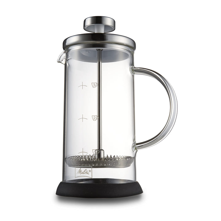 Melitta Kaffeebereiter aus Glas, Graduiert, French Press, für Kaffee oder Tee, Mikrowellenbehälter,