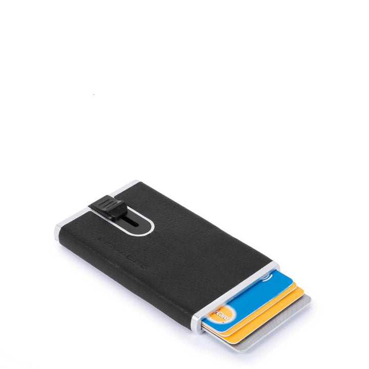 Piquadro Black Square - Kreditkartenetui 5cc 10 cm Black Schwarz, Schwarz