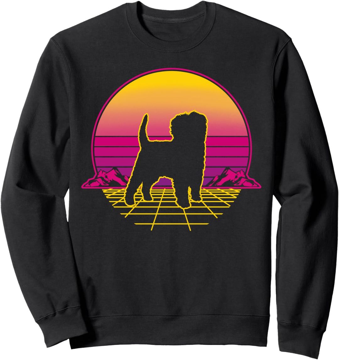 Affenpinscher Hund Hunde Welpe Retro Vintage Geschenk Sweatshirt