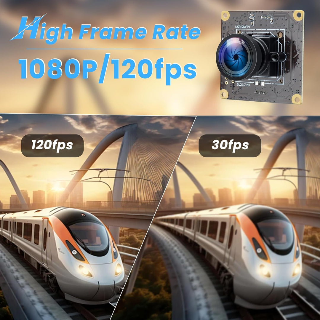 120fps USB-Kameramodul 12MP Hochgeschwindigkeits Golfschwung Kamera 4K USB-Sicherheitskamera Plug an