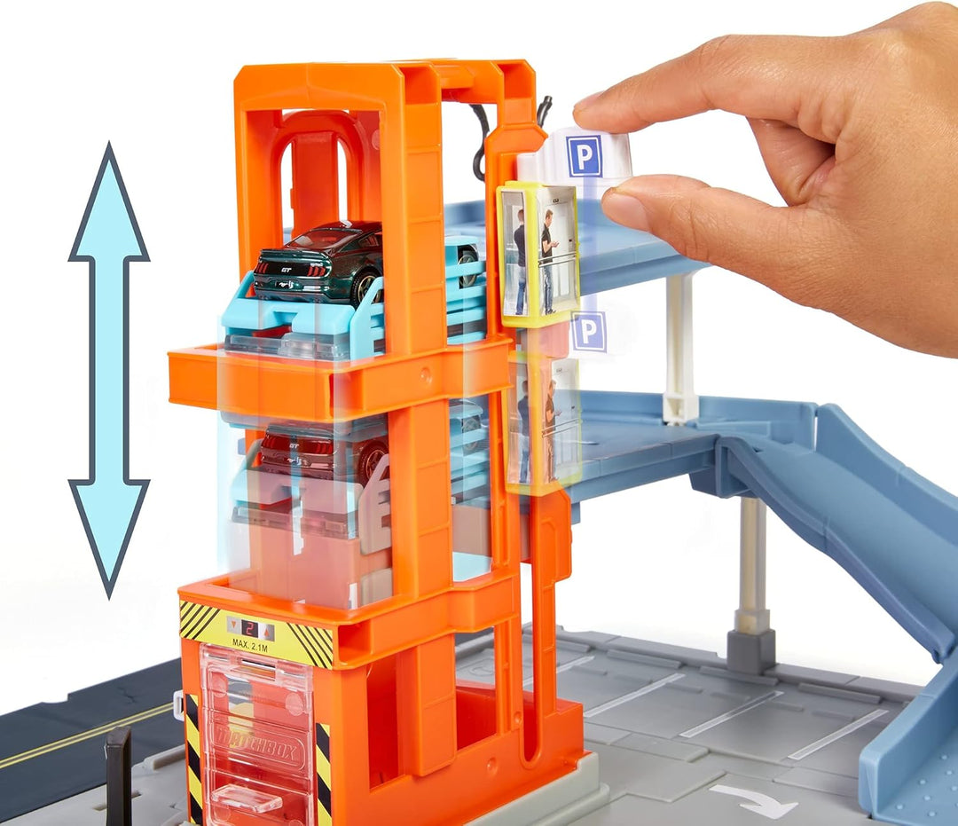 Matchbox HBL60 - Action Drivers Parkgarage Spielset mit 1 Fahrzeug, Spielzeug ab 3 Jahren