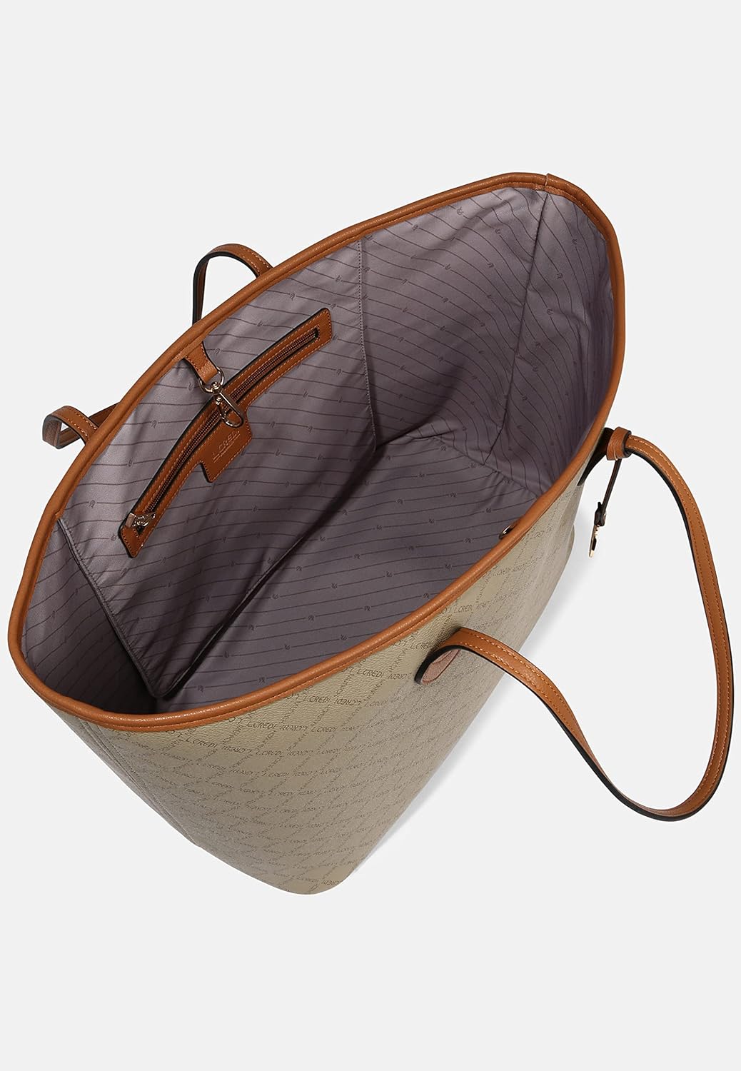 L.CREDI Handtasche Filiberta mit Label-Applikationen Damen
