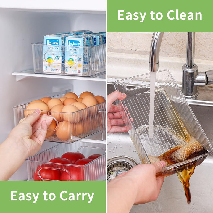 Kühlschrank Organizer 6er Set (6 Gross) - BPA Free, Küche Aufbewahrung & Organisation, Fridge Organi