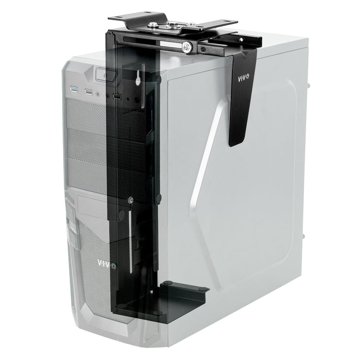 VIVO MOUNT-PC01 Verstellbare PC-Halterung für Schreibtisch und Wand, Computergehäuse-Halterung mit D
