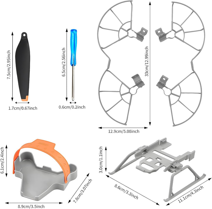 Mini 3 Pro Propeller – mit Blattschutz Propellerhalter Propeller Stabilisator Fahrwerk Beinen faltba