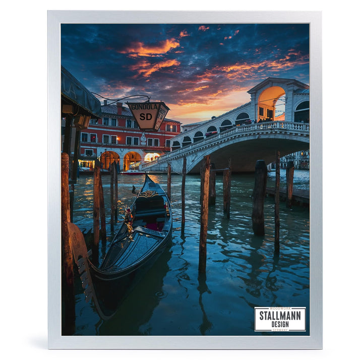 Stallmann Design Bilderrahmen 80x80 cm alu Holz mit Acrylglas Rahmen-Breite 20mm Posterrahmen Wechse