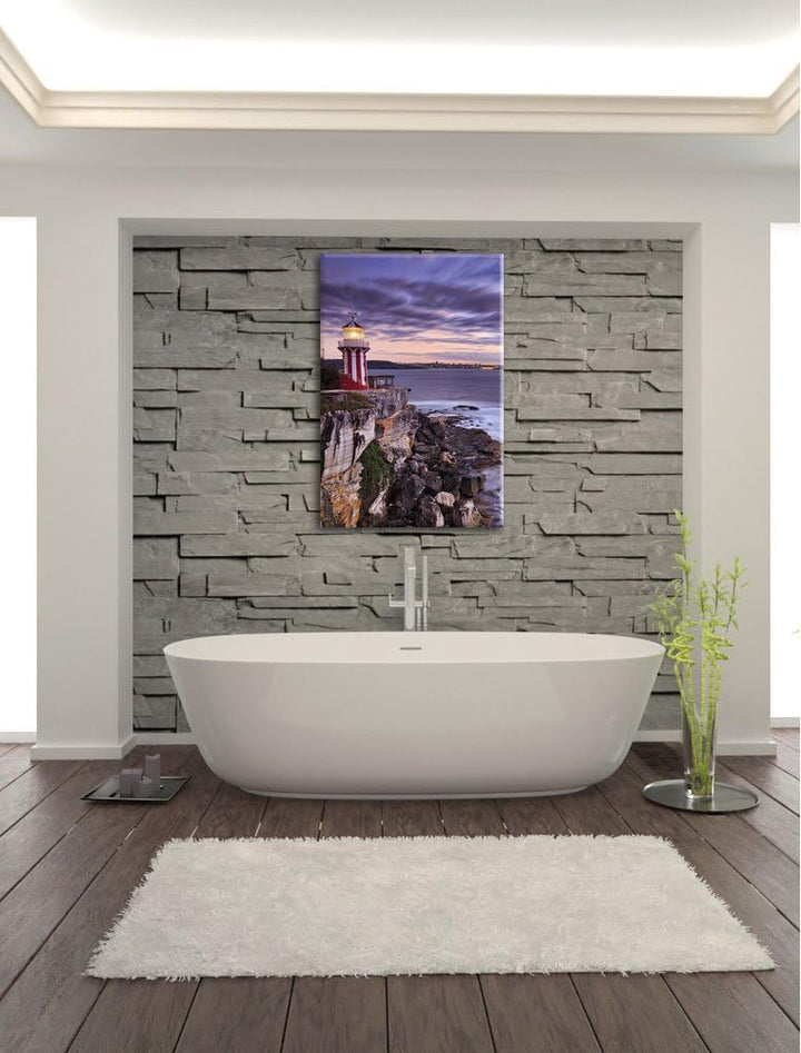 Pixxprint Leuchtturm, Format: 100x70 auf Leinwand, XXL riesige Bilder fertig gerahmt mit Keilrahmen,