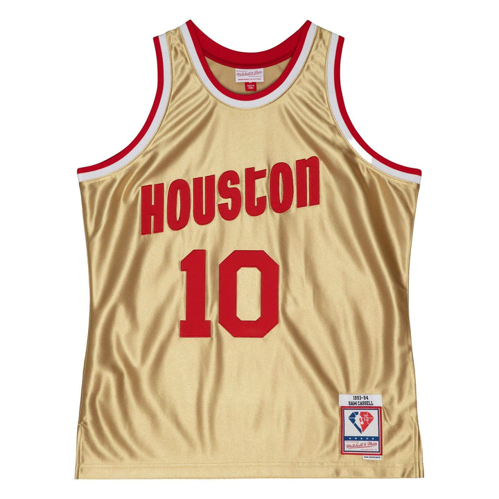 Mitchell & Ness NBA 75th Anniversary Swingman Jersey - Gold S Houston Rockets, S Houston Rockets