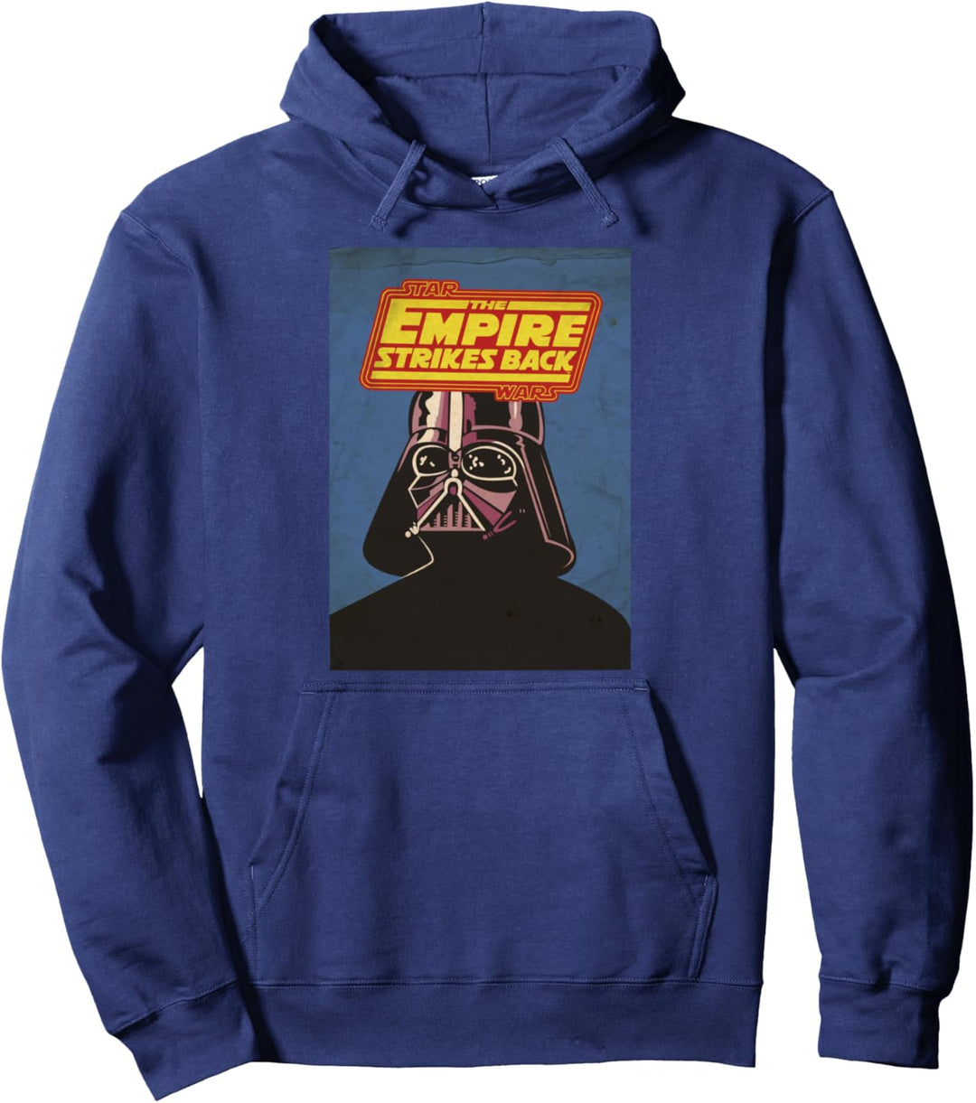 Star Wars Darth Vader Blue Vintage Trading Card Pullover Hoodie