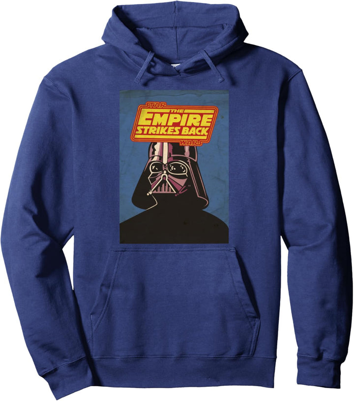 Star Wars Darth Vader Blue Vintage Trading Card Pullover Hoodie