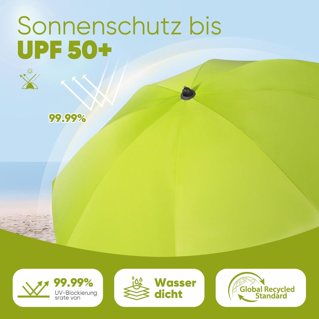 Sekey 160 cm Sonnenschirm Balkon mit Bodenhülse & Schutzhülle, Neigungs und Höhenverstellung, Sonnen