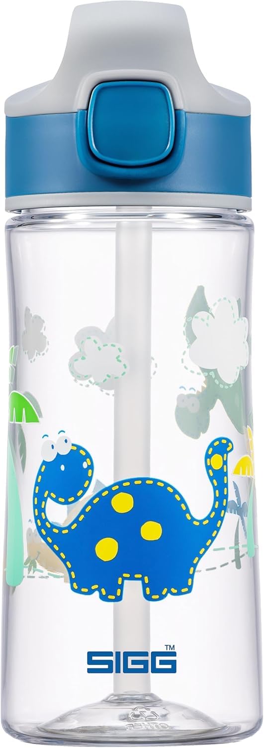 SIGG - Tritan Trinkflasche Kinder - Miracle - Mit Trinkhalm - Auslaufsicher - Federleicht - BPA-frei