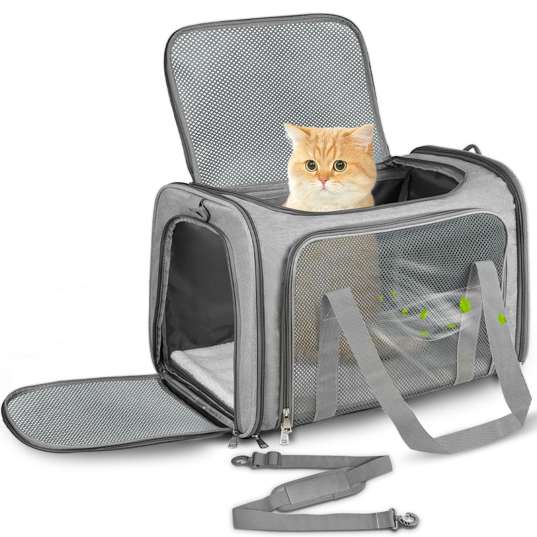 Lohofrnny Transporttasche Katze, Transportbox für Katze Hund, Katzentransporttasche, Faltbare Hausti