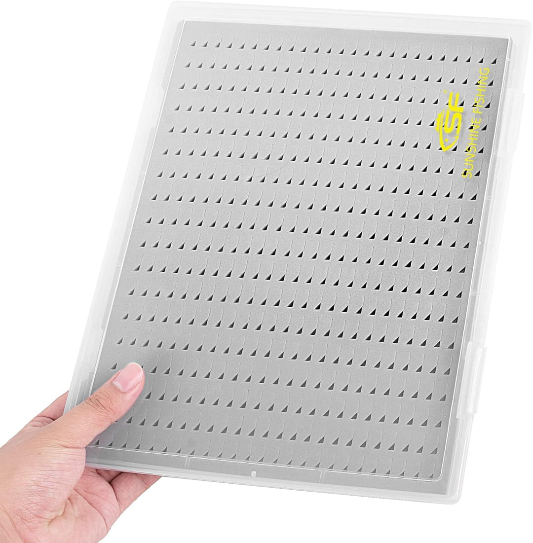 SF Fliegenfischen Box Fliegendose Fliegenbox Köderbox für Fliegen Transparent A4-Grösse # Schaumschi