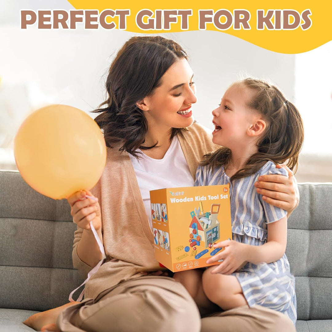 Werkzeugkoffer Kinder Werkzeug Holzspielzeug Spielzeug ab 3 Jahre Kinderwerkzeug Montessori Spielzeu
