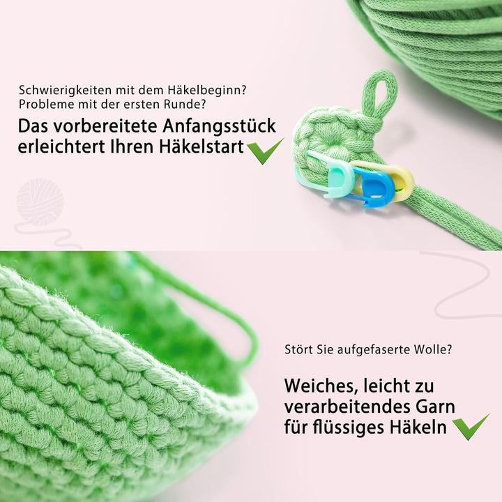 CrochetBox Komplettes Häkelset für Anfänger, Schwein Häkelset, Video-Tutorial einbeziehen, Anleitung