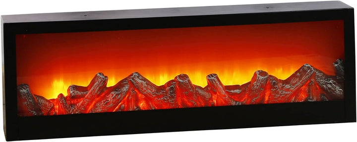 Dekokamin LED Kamin Feuer Elektrokamin Wandkamin Kaminfeuer Batterie 60x20