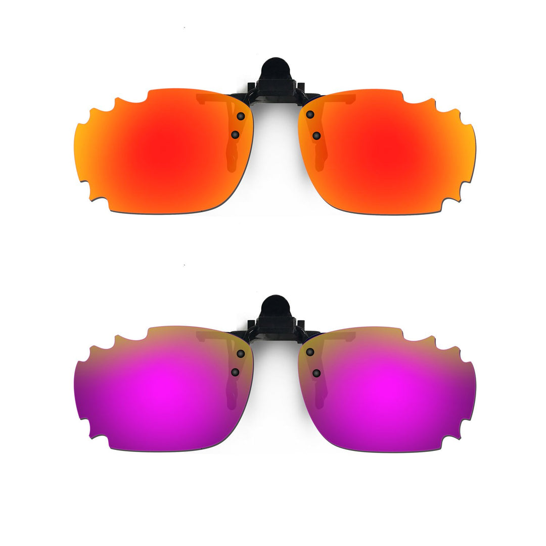 HKUCO Sonnenbrille Clip Rot/Lila Polarisiert Objektive für Myopie Frame Clip Polarisiert Objektive U