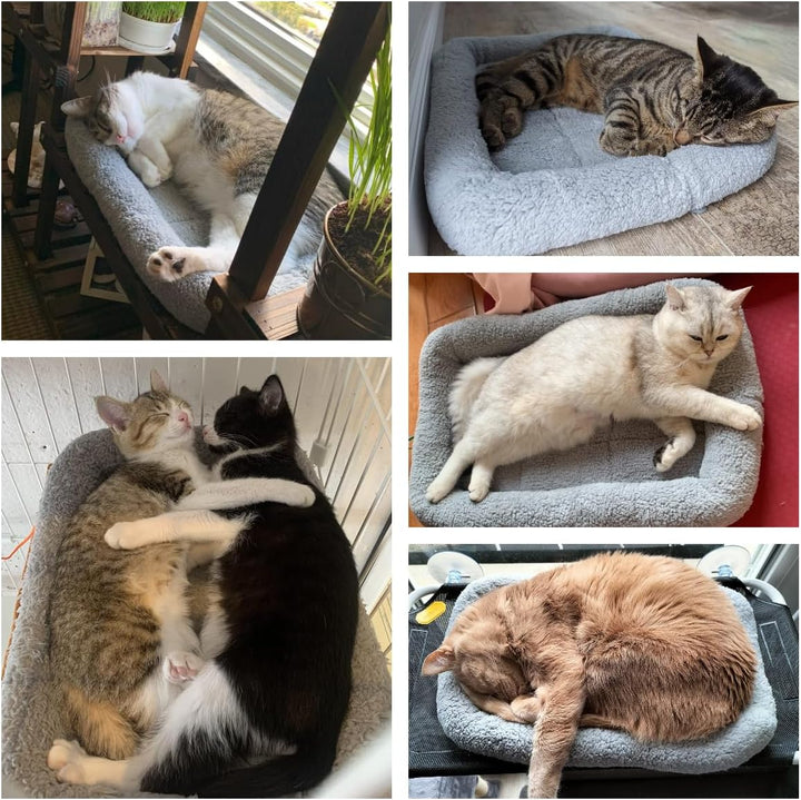 PETLESO Haustierbett Hundebetten Kissen für Katzen Ultraweiche rutschfeste Unterseite Katzenbetten H