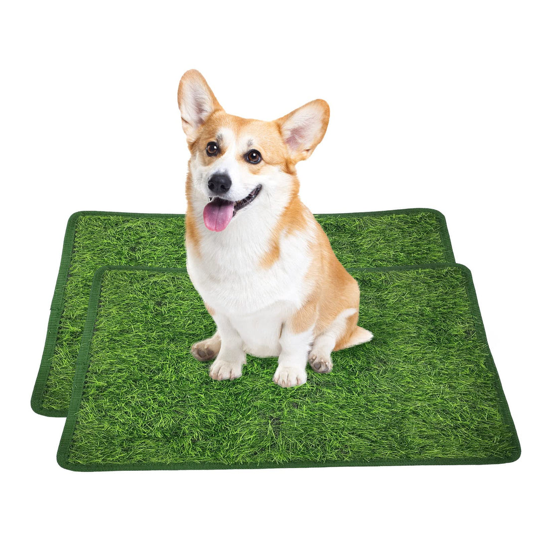 Yumech 2Pcs Künstliche Haustier Pee Gras Matte Reusable Hunde Töpfchen Fach Ausbildung Matte Pet Ras