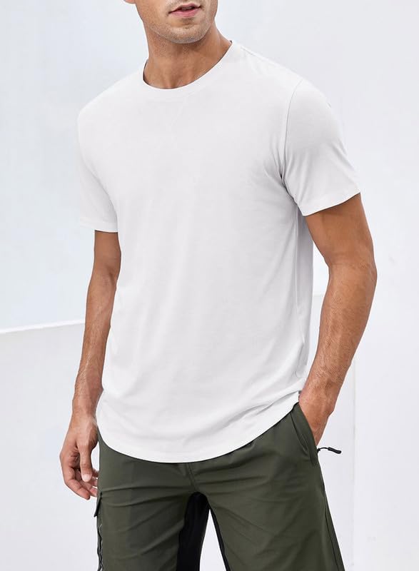 JMIERR 3 Pack T Shirt Herren Sommer Basic Einfarbig T-Shirt Baumwolle Slim Fit Hemd Kurzarm Sportwea