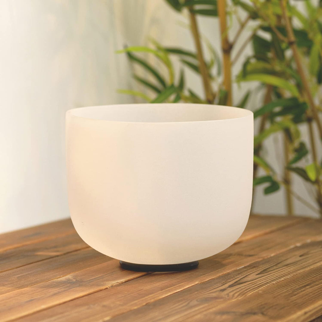 Hye-eun 432hz Kristall Klangschalen,8 Zoll mit E Note Klangschale aus Kristall Solar Plexus Chakra m