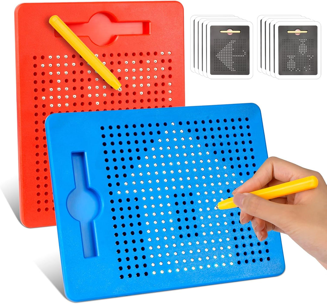 SUPRBIRD 2 Stück Magnetische Zeichenbretter Stahlkugel Kritzel Tafel mit Stift, Magnet Zeichenblock