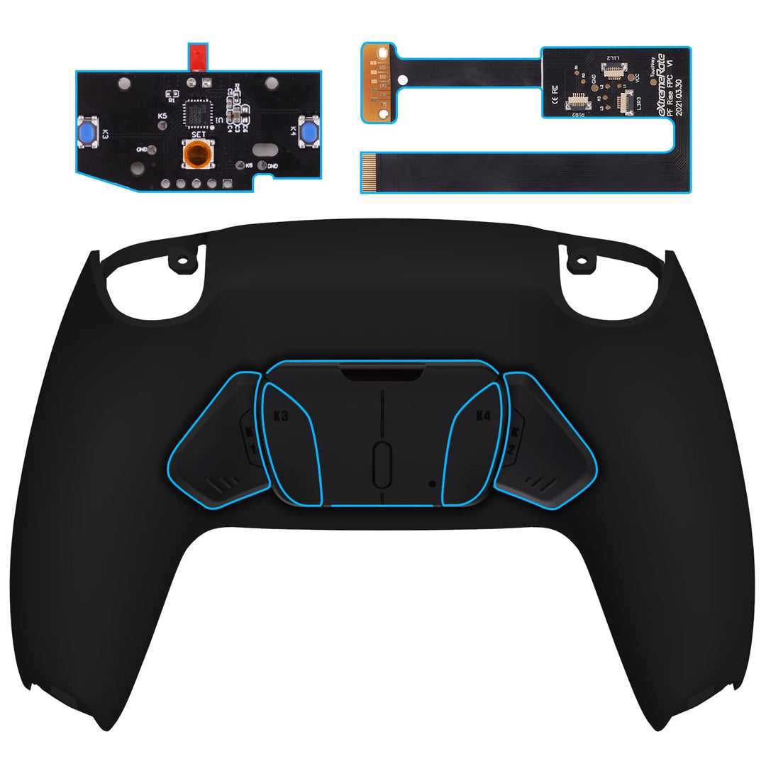 eXtremeRate Programmierbar RISE4 Remap Kit für ps5 Controller BDM-010/020,Remap Board&Rückplate Gehä