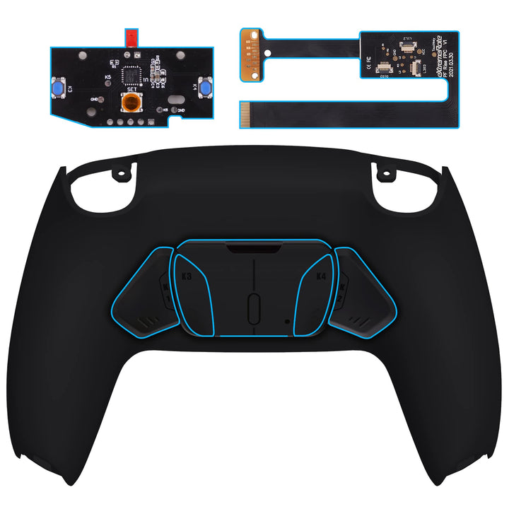 eXtremeRate Programmierbar RISE4 Remap Kit für ps5 Controller BDM-010/020,Remap Board&Rückplate Gehä