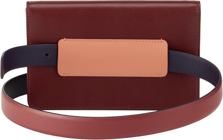 DUDU Kleine Damen-Umhängetasche Made in Italy aus echtem Leder, umwandelbar in Gürteltasche, Mini-Um