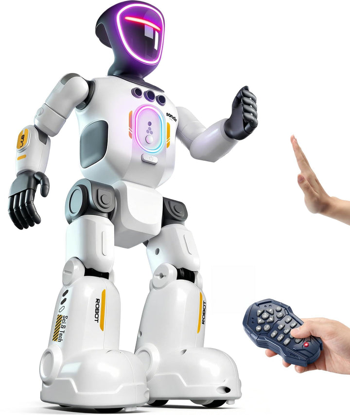 HUIYOKAY Roboter Spielzeug für Jungen und Mädchen ab 4 5 6 Jahren,Ferngesteuerter Roboter mit Gesten
