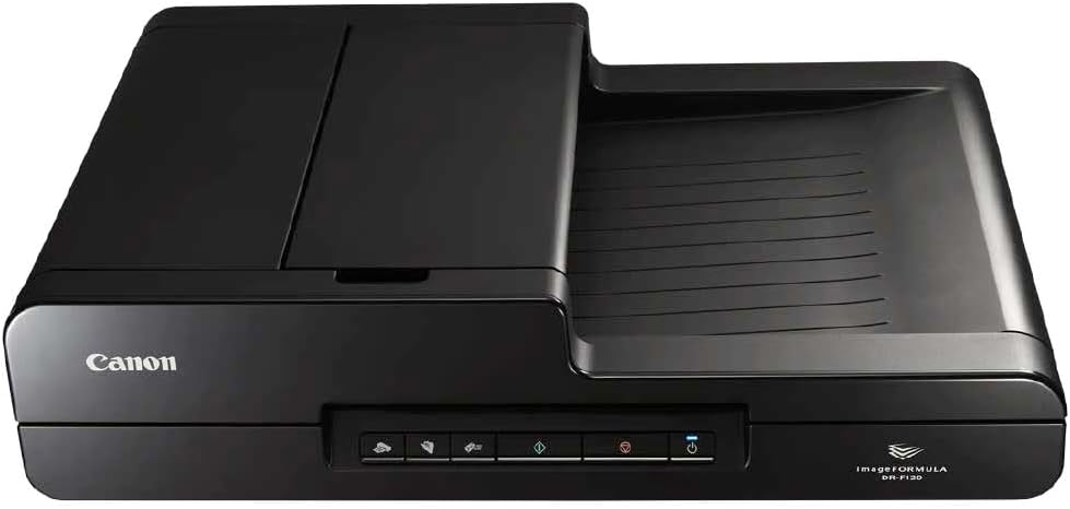 Canon DR-F120 imageFORMULA Flachbett- und Einzugsscanner A4, 2400dpi, 50 Blatt ADF, 20 Seiten/Min, P