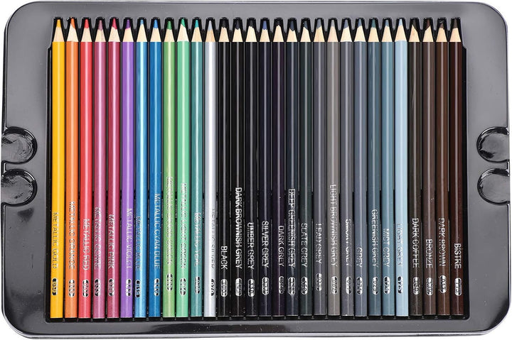 Zerodis 180pcs Holzskizzenstifte Set, farbige Kunststifte Sketch Travel Set Künstler Drawing Kit Prä