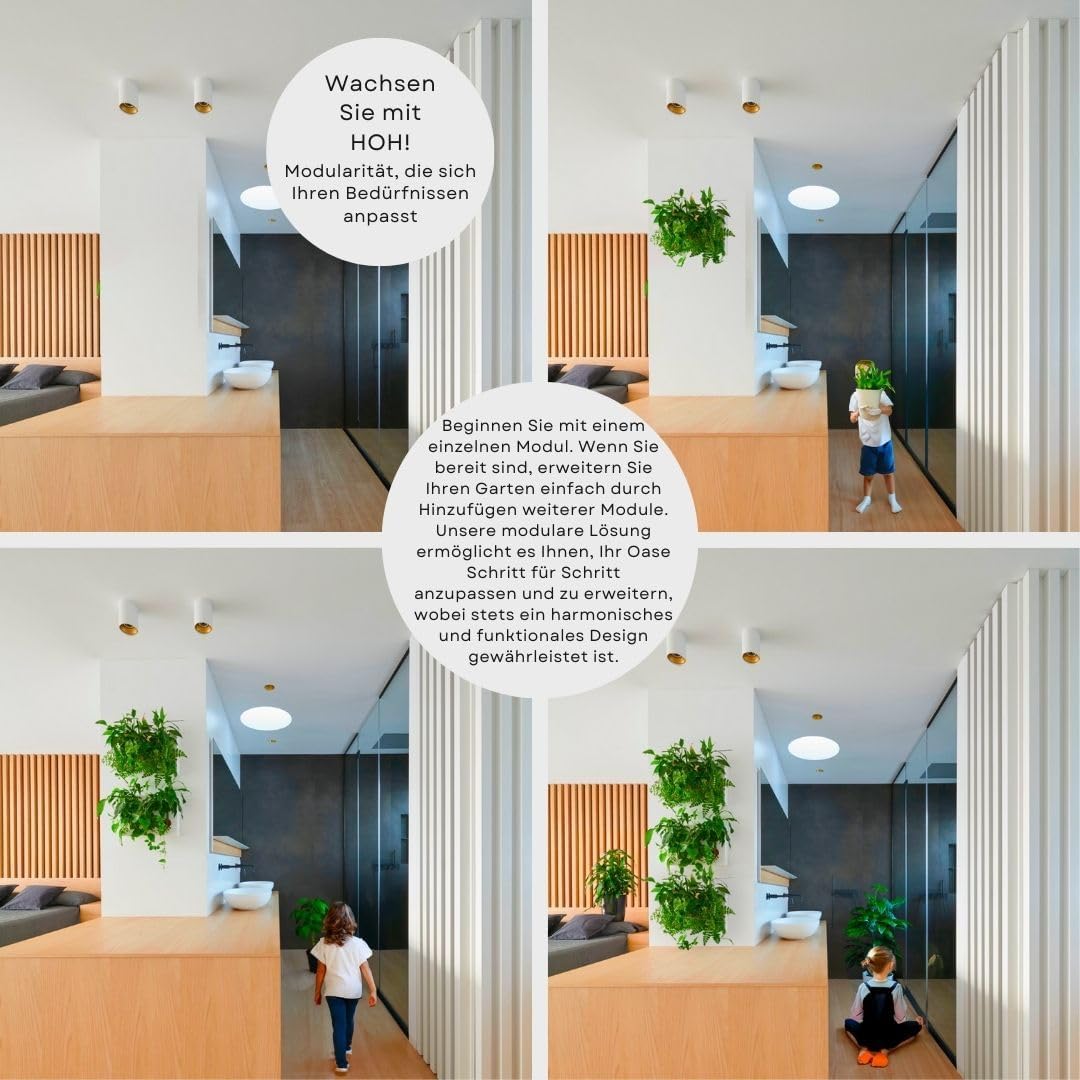Ortisgreen Hang Oasi Home Indoor Vertikaler Garten mit Costa Farms Live House Plant Collection Verti