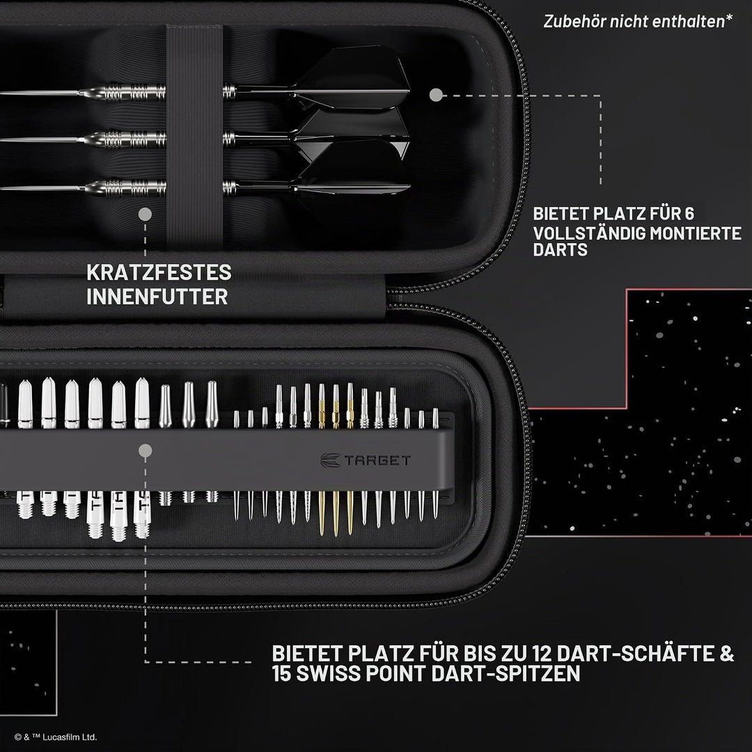 Target Darts Star Wars Darth Maul-BOA-Etui | Hochwertiges Disney-Dart-Etui im Sith-Design, Aufbewahr