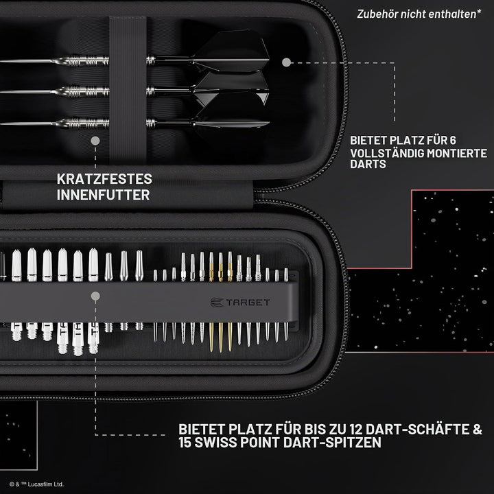 Target Darts Star Wars Darth Maul-BOA-Etui | Hochwertiges Disney-Dart-Etui im Sith-Design, Aufbewahr