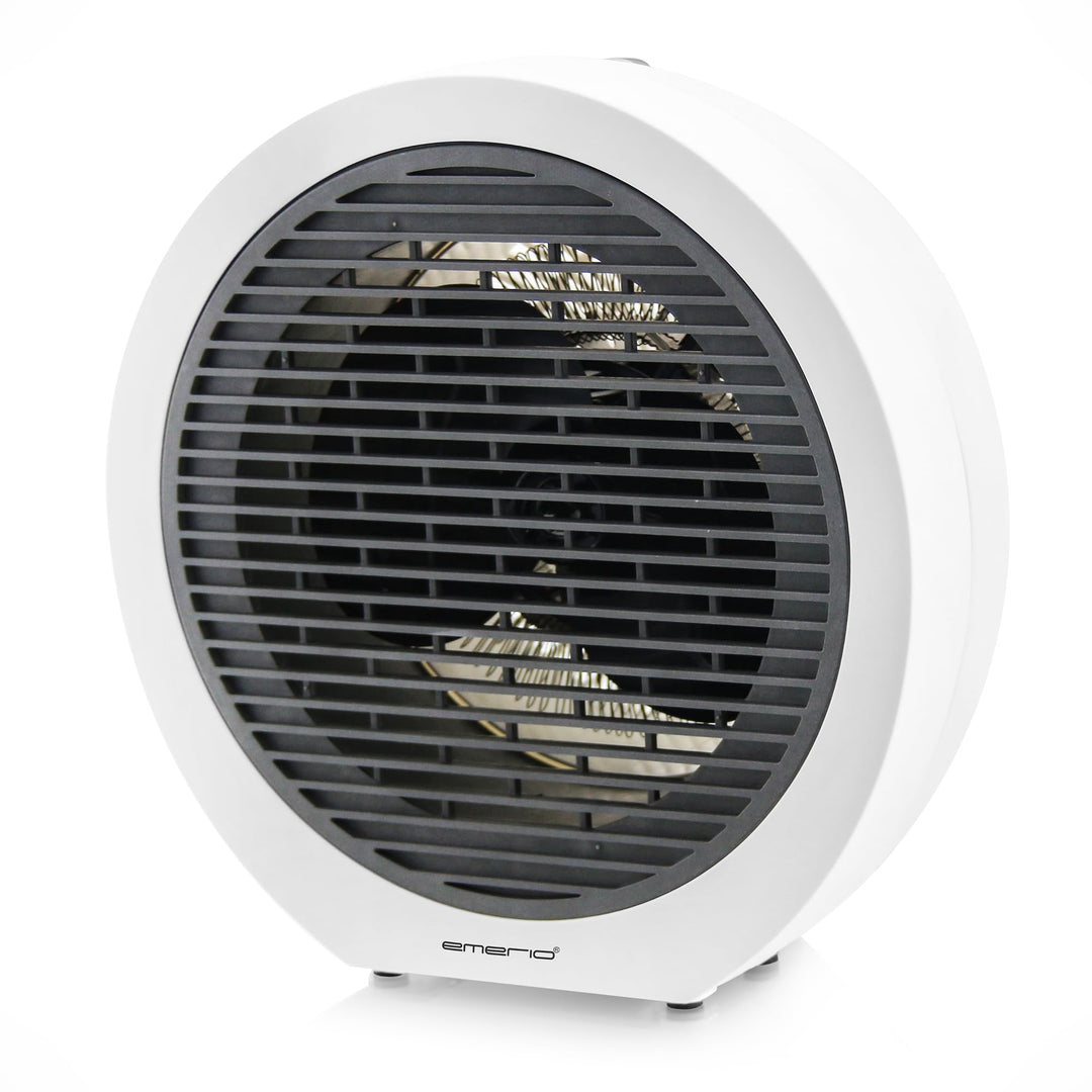 EMERIO Heizlüfter | für Räume bis 20 m² | 2000W | 2 Heizstufen | Einstellbarer Thermostat | Ventilat