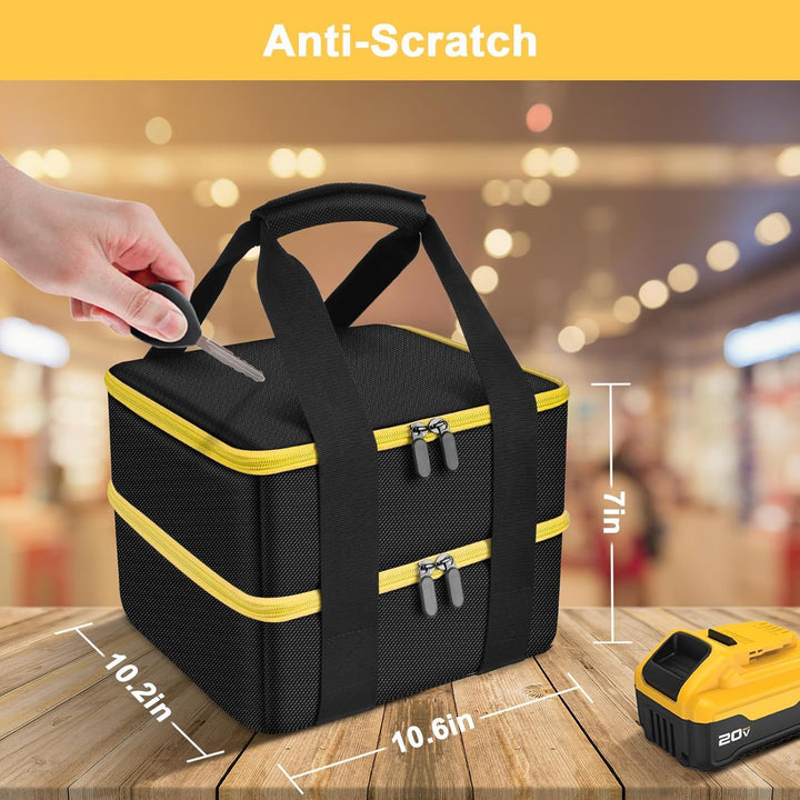 Werkzeugtasche Kompatibel Mit Dewalt/für Makita/für Waitley Akku Max Lithium-Ionen Akkus, Doppellagi