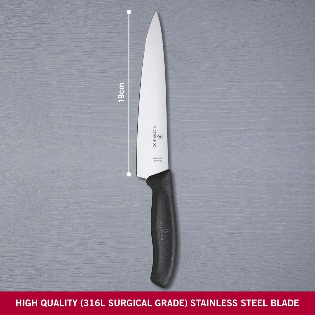 Victorinox, Swiss Classic, Profi Tranchiermesser, Extra Scharfe Klinge, gerader Schliff, 19 cm, Robu