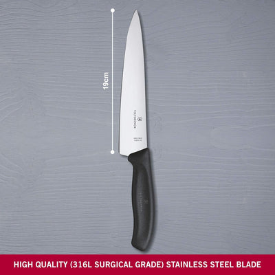 Victorinox, Swiss Classic, Profi Tranchiermesser, Extra Scharfe Klinge, gerader Schliff, 19 cm, Robu