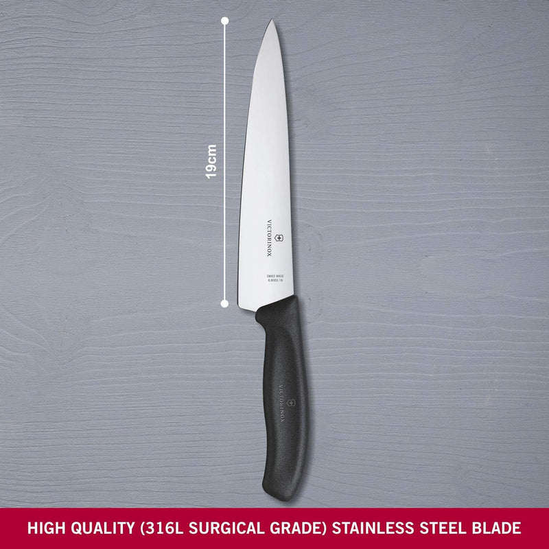 Victorinox, Swiss Classic, Profi Tranchiermesser, Extra Scharfe Klinge, gerader Schliff, 19 cm, Robu